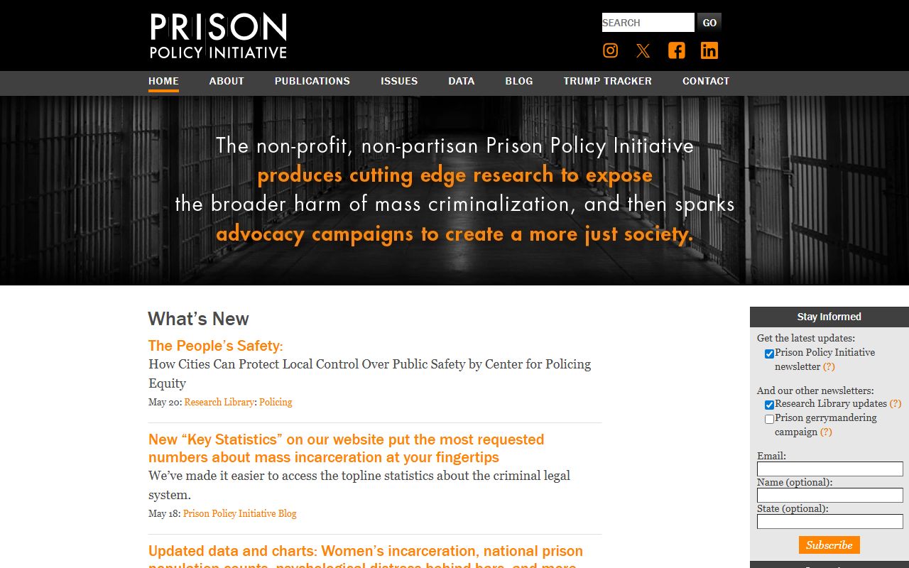 Kent County jail population national and state context from the Prison Policy Initiative