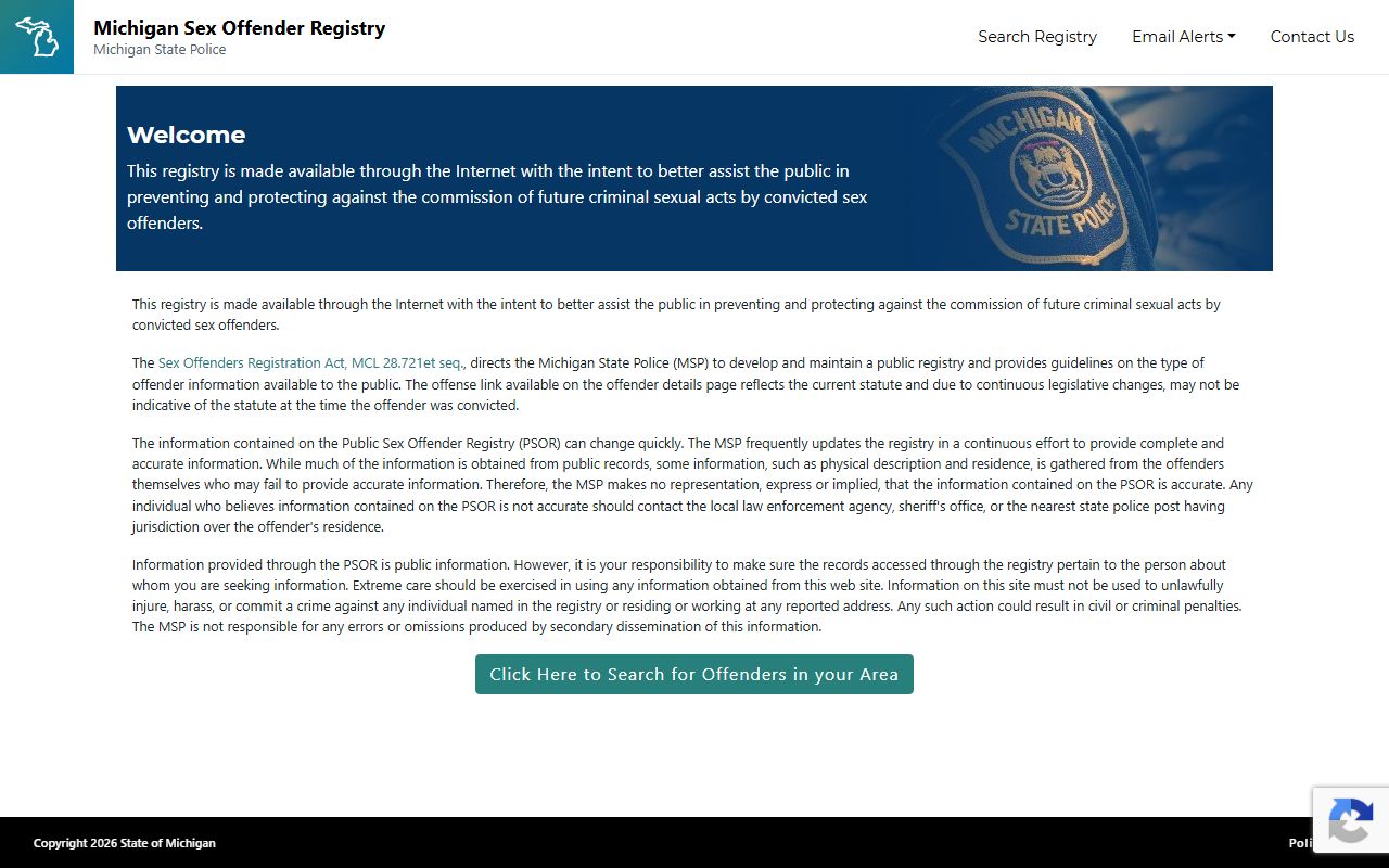 Kent County released sex offender search on the Michigan registry